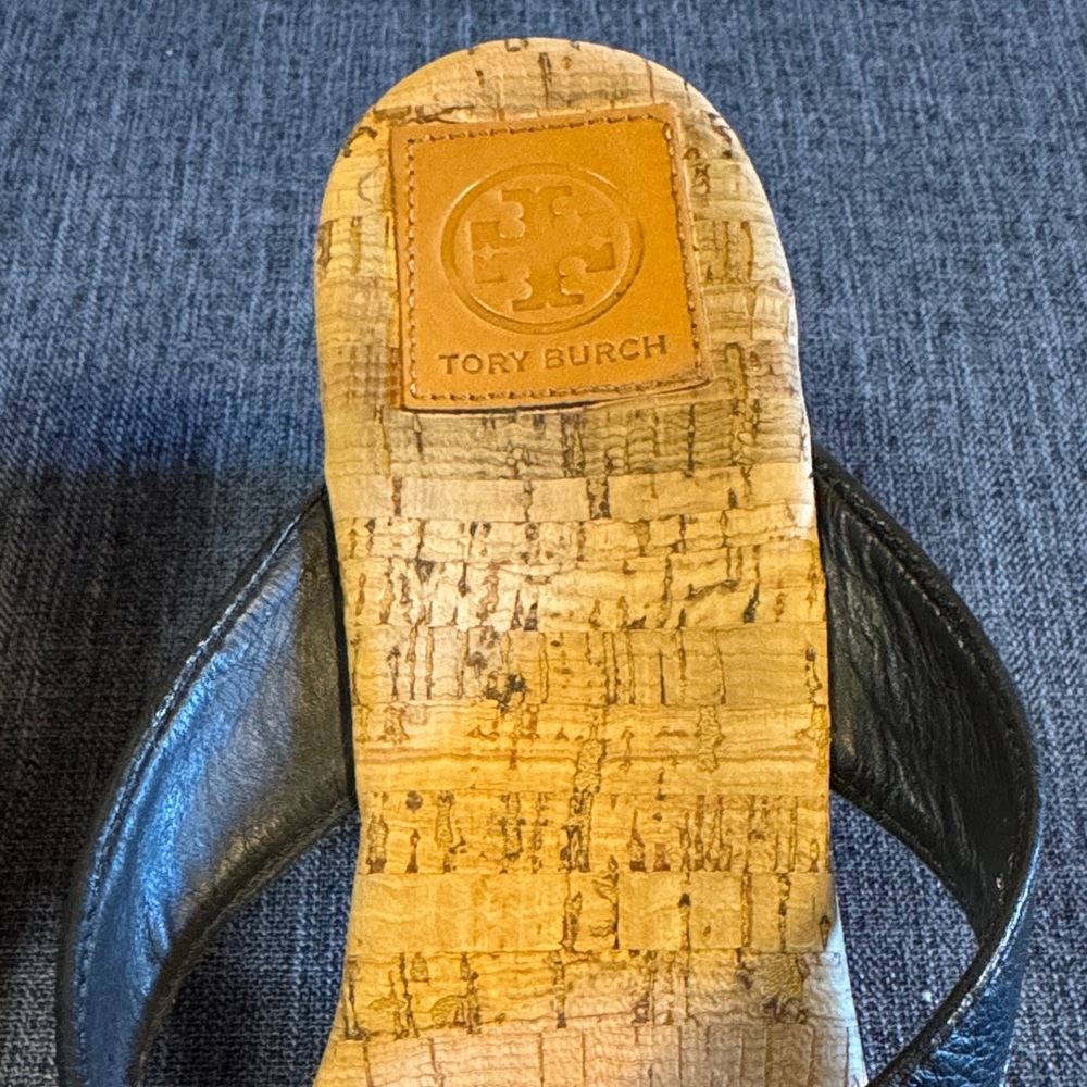 Tory Burch Black and Cork Wedge sandals - Picture 5 of 5